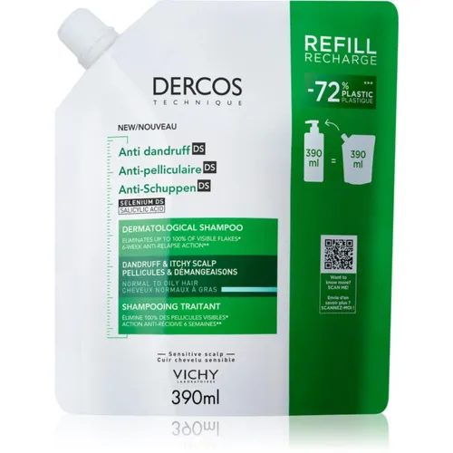 Vichy Dercos Anti-Dandruff Anti-Ross Shampoo voor Normaal tot Vet Haar 390 ml
